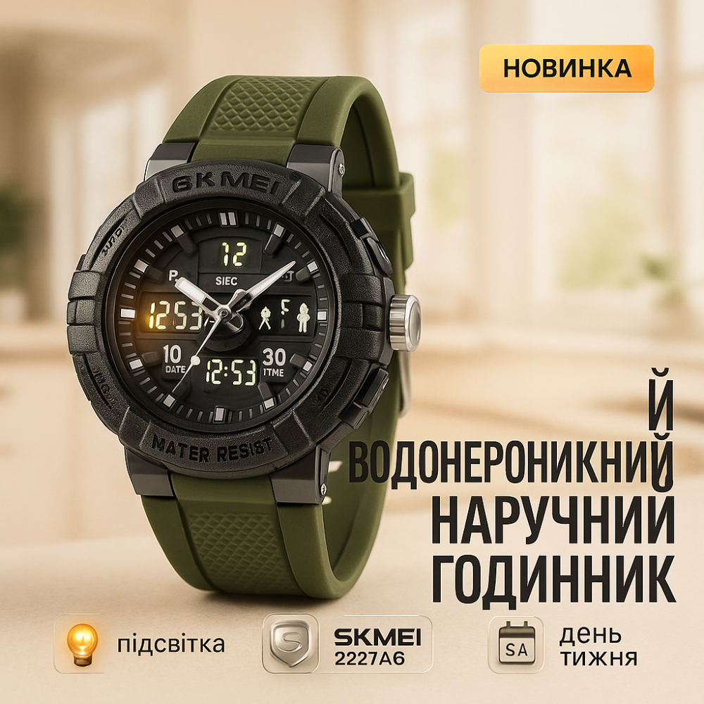 Цифровий годинник для активного способу життя, Годинник для кемпінгу та відпочинку IK-91 Львів - фото 5
