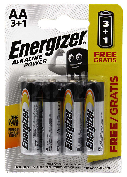 Батарейка Energizer LR6/AA Алюмінієва / блістер 4 шт Дніпро - фото 2