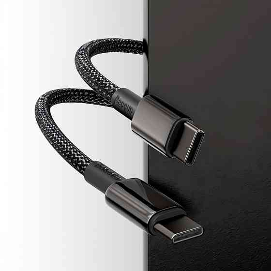 Кабель Baseus Tungsten Gold Type-C to Type-C 100W 1м чорний Львов