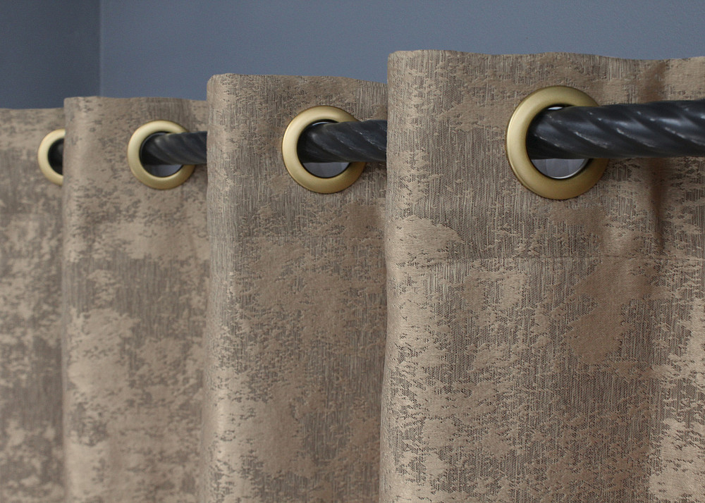 Комплект штор на люверсах VR-Textil Жакард Sultan XO № 1680ш 150х250 см 2 шт Темно-бежевий (37-0195) Київ - фото 6