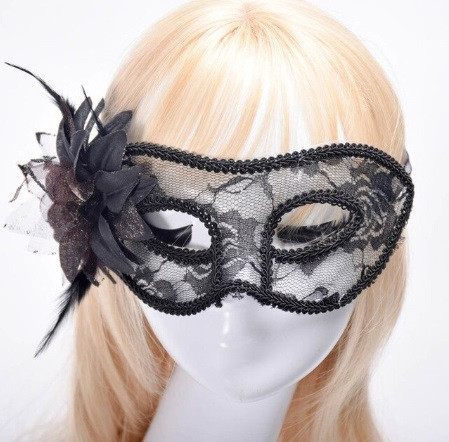 Маска на маскарад з квіткою one size чорний Київ - фото 8