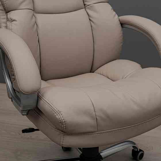 Офісне крісло керівника ManhattanDesign Хром AnyFix М-2 Екошкіра Мокко (Прогумовані колеса) Днепр