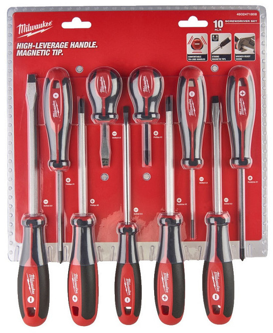 Набір викруток магнітних з трьогранною рукояткою PH/PZ/SL (10шт) Одеса - фото 2