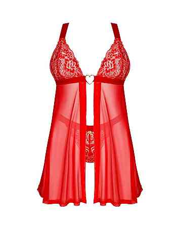 Бэби-долл Obsessive Elianes babydoll & thong XL/2XL Sex Aura Киев