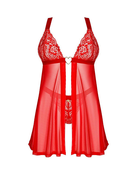 Бэби-долл Obsessive Elianes babydoll & thong XL/2XL Sex Aura Киев - изображение 3