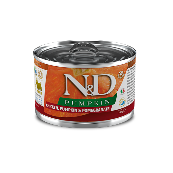 Вологий корм Farmina N&D Grain Pumpkin Chicken Adult Mini для собак дрібних порід, гарбуз/курка/гранат, 140 г Київ - фото 1