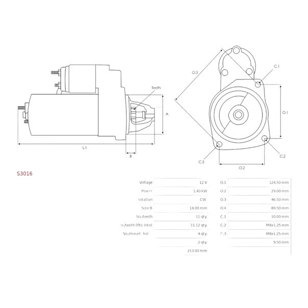 Стартер Berlingo, Jumpy, Peugeot Expert, Partner 1.5, 1.6 HDI (2007-) (1.4кВт, 11 зуб) AS-PL Citroen Мукачево - изображение 4