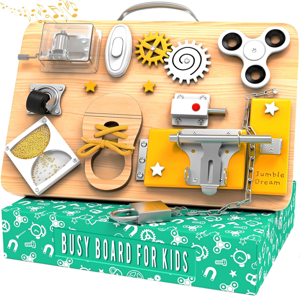 Багатофункціональна дитяча розвиваюча дошка Бізіборд Монтессорі Jumble Dream 30*20см Луцк - изображение 1