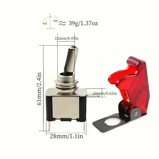 Тумблер 12В 20А з LED індикатором, жовтий Київ