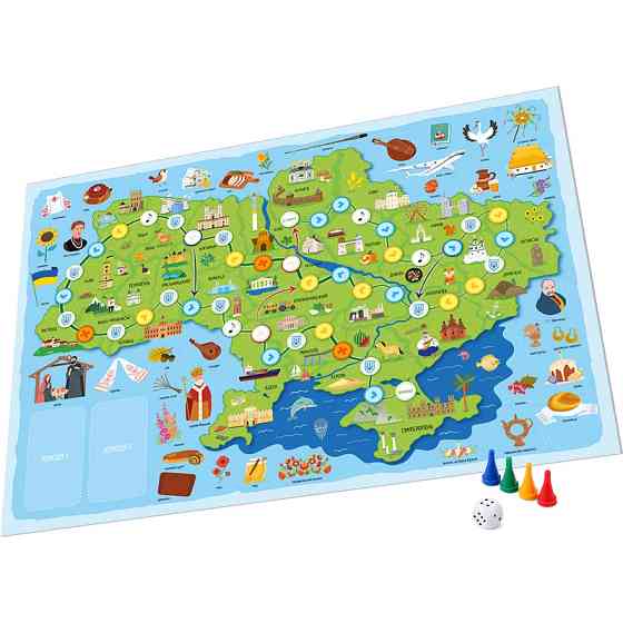 Настільна гра "Моя Україна" 160019 планшетки для збирання гербів Вінниця