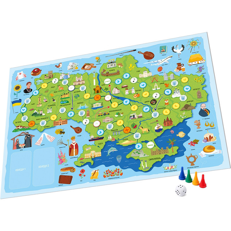 Настільна гра "Моя Україна" 160019 планшетки для збирання гербів Вінниця - фото 2