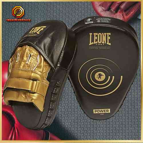 Лапи боксерські Leone Power Line Black Чорні Тренувальні лапи для боксу MMA кікбоксингу пара Київ