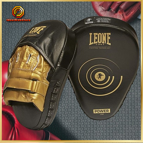 Лапы боксерские Leone Power Line Black Черные Тренировочные лапы для бокса MMA кикбоксинга пара Киев - изображение 1