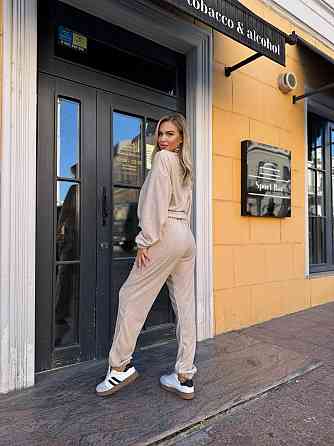 Жіночий прогулянковий теплий костюм: кофта та штани Джерсі Winter Беж, 42/44 Одеса