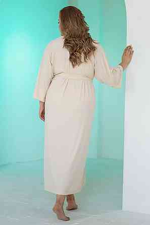 Довгий жіночий халат TotalFit XA2-Q10 Бежевый, M/L Киев