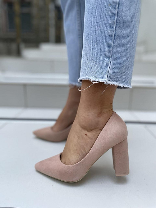 Comer Туфлі жіночі COMER пудра еко-замша каблук 8см 37р. (AH-10 3428) Коломия - фото 9