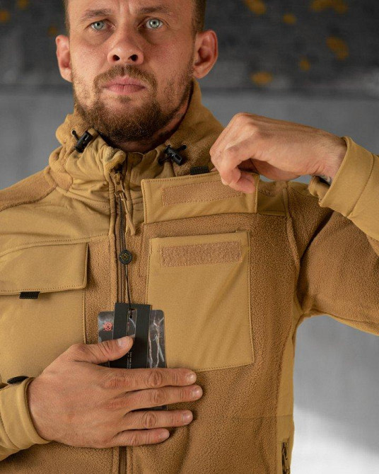 Тактична флісівка куртка Esdy combo coyot ВТ6630 Одеса - фото 7