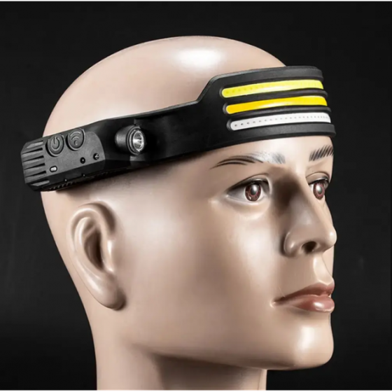Налобний USB-ліхтар стрічковий 2в1 XоKо HL-300 / Світлодіодний ліхтарик стрічка з датчиком руху Київ