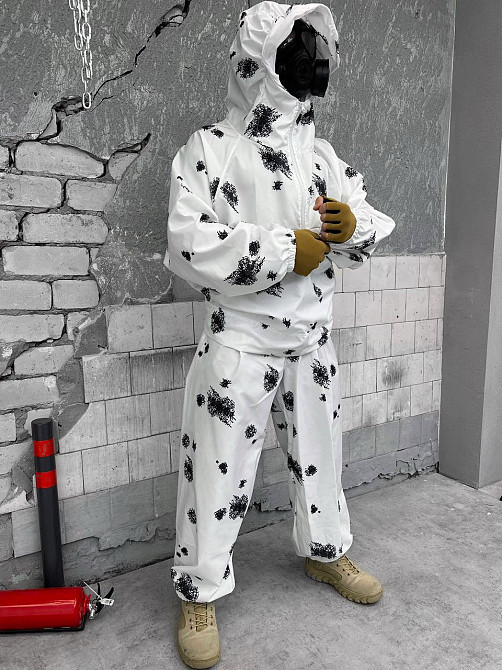 Маскировочный костюм зима белый клякса масхалат Одесса - изображение 4