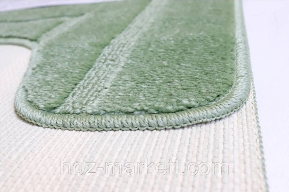 Коврики в ванную и туалет зеленые производства Турция 80 х 50 см и 50 х 40 см Харьков - изображение 2