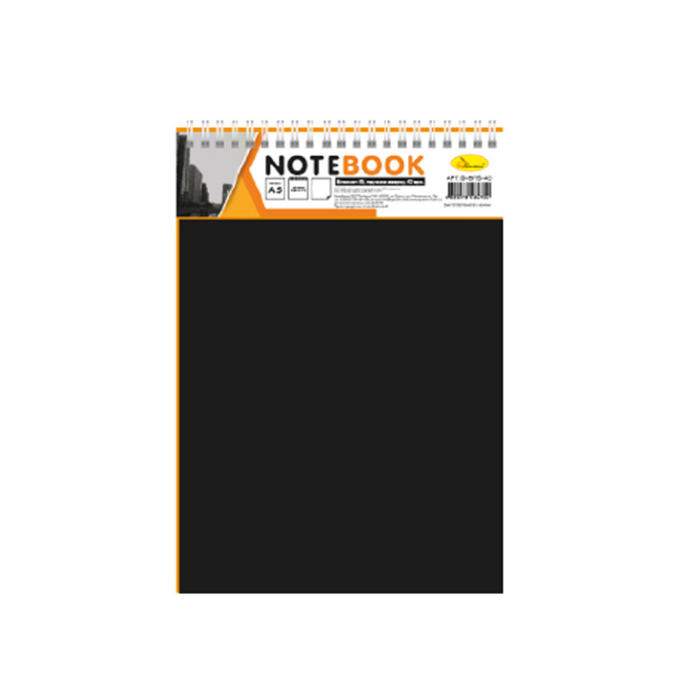 Блокнот А5 В-БП5-80, 80 листов, пружина сверху Черный Винница - изображение 1