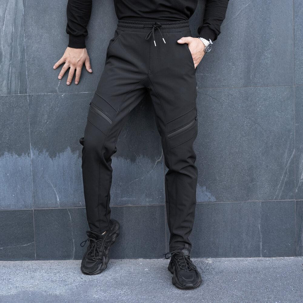 Штани карго чоловічі зимові з кишенями чорні Pobedov San Andreas Київ - фото 1