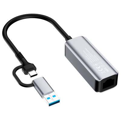Адаптер USB-C + USB A to RJ45 Ethernet 1000Mbps ColorWay (CW-AD-CRG) Винница - изображение 10