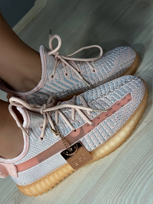 Кроссовки женские NM 01-5 в стиле Yeezy из дышащей сетки розовые, 37, 23,5 см Киев - изображение 7