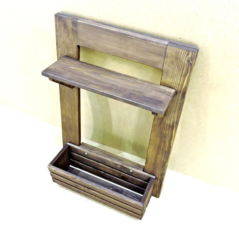 Полиця настінна для квітів "Манаус" капучино Миколаїв - фото 6