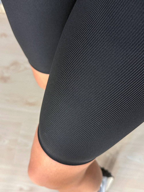 Шорти жіночі Kenalin 500-4 велосипедки рубчик з широким поясом тонкі чорні, чорний, L Київ - фото 7