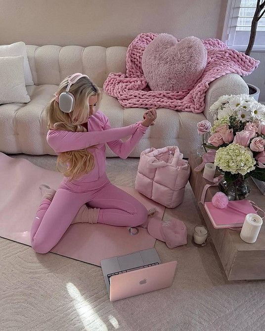 Жіночий стильний костюм із якісного мікродайвінгу Рожевий, 44/46 Одеса - фото 5