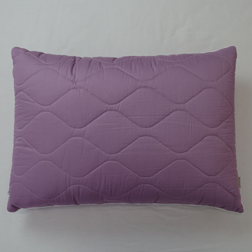 Подушка конопляная стеганная YouStar 50х70 см чехол 100% хлопок Сатин (Фиолетовый) Сумы - изображение 3