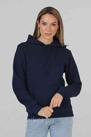 Набір жіночий худі утеплене 2шт RAY BASIC Темно-синій/Чорний (U0401W-Navy Blue-Black) 3XL Київ