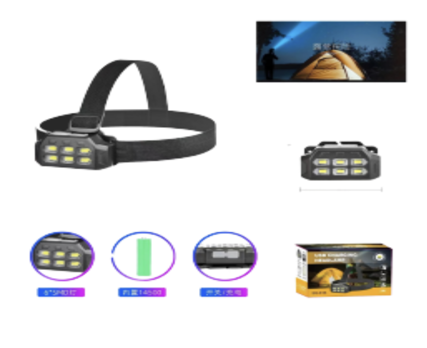 Налобный фонарь SQ-816, 1x14500,  ЗУ microUSB Днепр - изображение 3