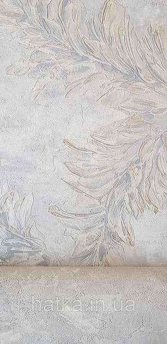 Шпалери вінілові на флізеліні Grandeco Anita1,06х10 гілки листя структурні сірі Київ - фото 4
