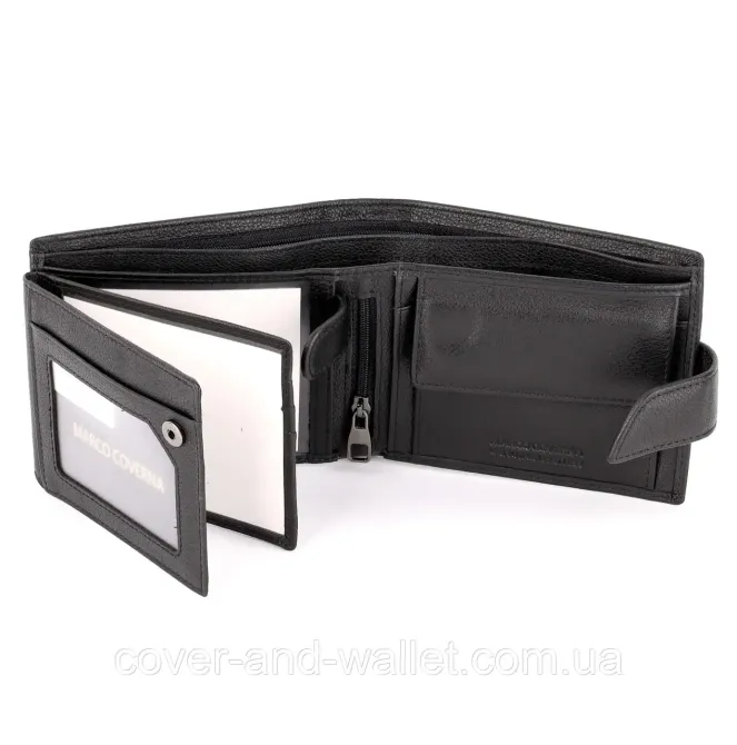Чоловіче класичне портмоне з телячої шкіри з блоком для документів  Marco Coverna 005-805 Київ - фото 7