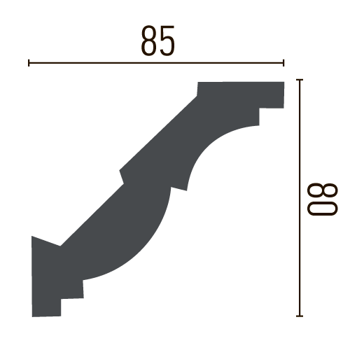 Карниз полиуретановый гладкий Gaudi Decor P 2076 Днепр