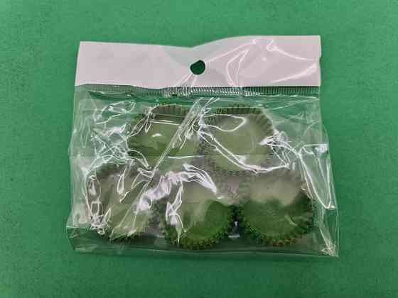 Тартолетка для кексів "Кругла зелена"D30 H9,5 (100шт)/3а/ (1 уп.) Харків