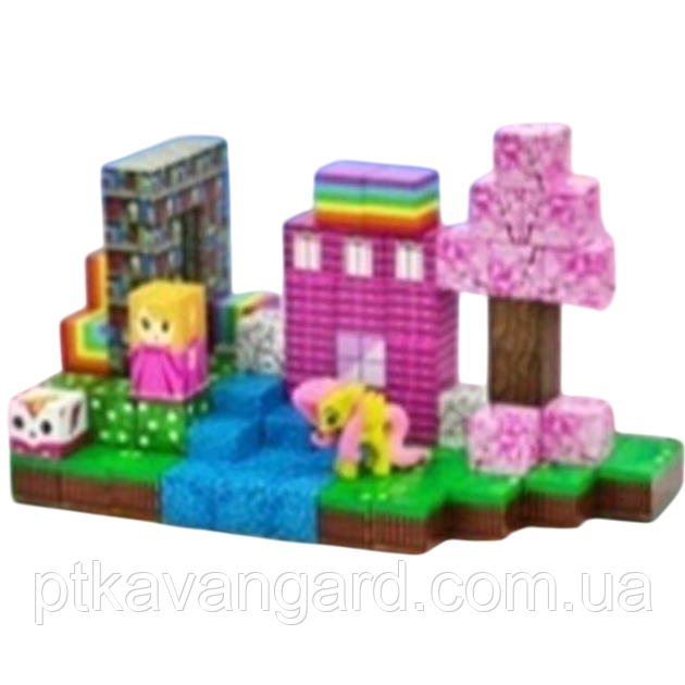 Магнітний конструктор "Принцеси Поні" для дівчинки 109 магнітні блоки LZCK 505 Хмельницький - фото 1