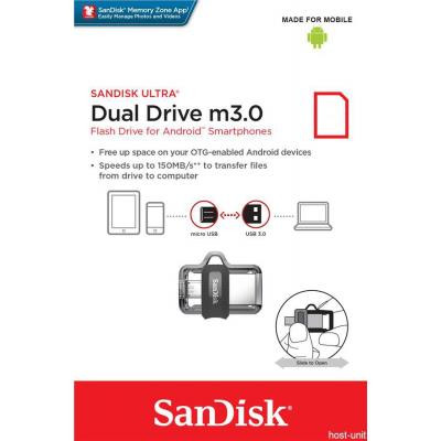 USB флеш накопичувач SanDisk 64GB Ultra Dual Black USB 3.0 OTG (SDDD3-064G-G46) Вінниця - фото 7