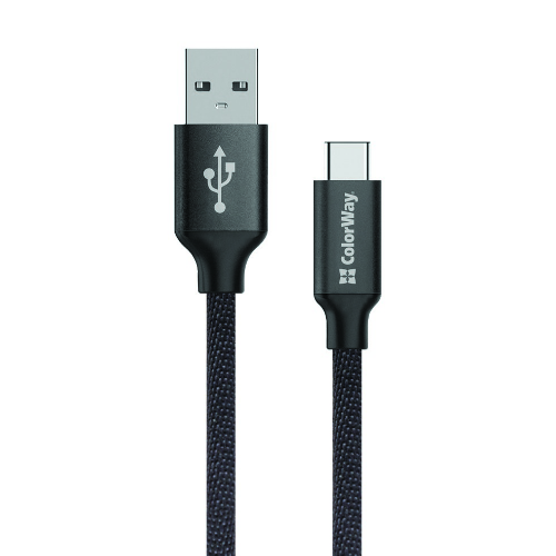 Кабель USB Type-C ColorWay CW-CBUC003-BK 2,1А 1м чорний Житомир