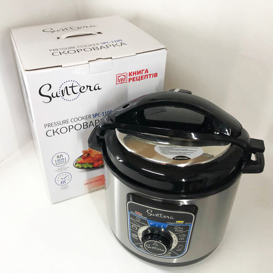 Сенсорні мультиварки рисоварки SUNTERA SPC-1100 1000 Вт, Мультиварка пароварка скороварка якісна TR-95 Івано-Франківськ - фото 1