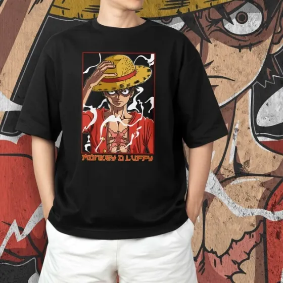 Футболка чоловіча з  принтом Ван Пис Monkey D Luffy Розмір 48 Anime0217 Дніпро