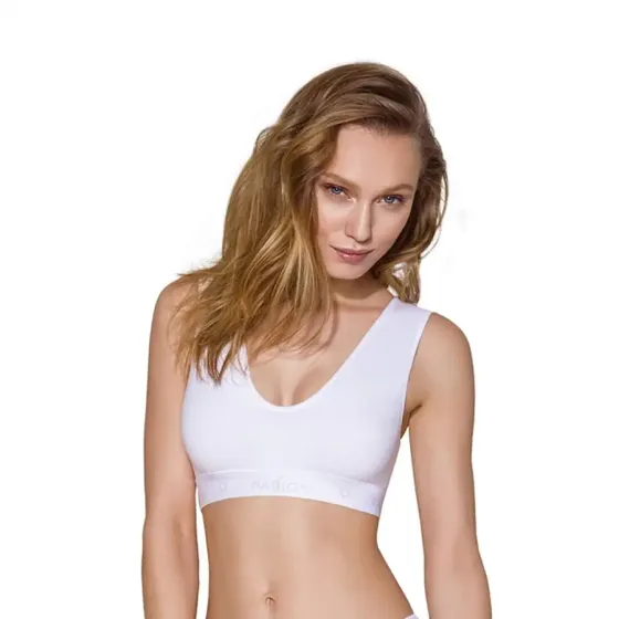 Спортивний топ з еластичної бавовни Passion PS005 TOP L, white Львів