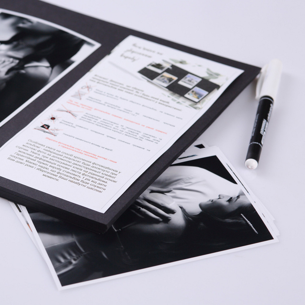 Альбом на пружині 23x25 см 50 сторінок + 2 маркери  Чорний Тернопіль - фото 6