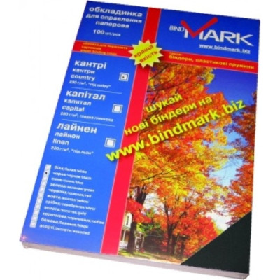 Обкладинка для палітурки bindMARK карт. Кантри А4 230г/м2 (100 шт.) черная (41702) Вінниця - фото 1