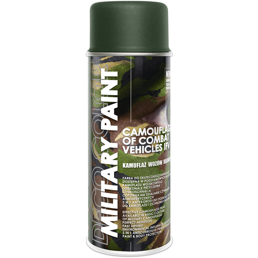 Камуфляжна фарба матова аерозольна "Military" DecoColor лісовий зелений (RAL6031) 400мл Київ - фото 1