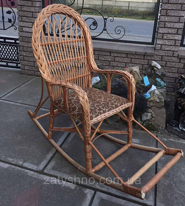 Качалка дитяче крісло з лози | крісло-гойдалка з підставкою дитяча | крісло качалка для дітей з Київ - фото 4