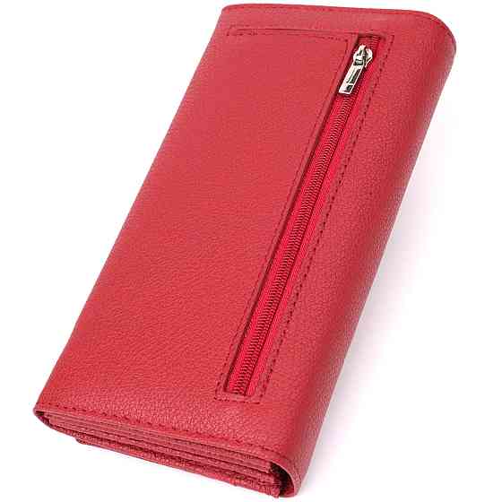 Жіночий місткий гаманець з натуральної шкіри ST Leather 23096 Червоний Київ