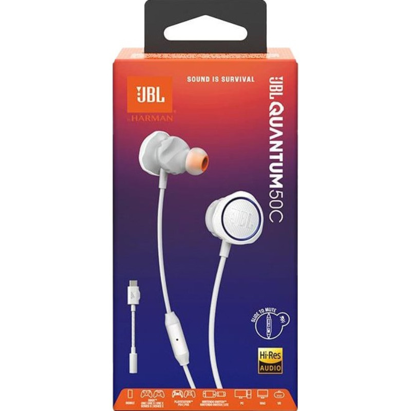 Гарнітура JBL Quantum 50C White (JBLQTUM50CWHT) ( 17475 ) Харків - фото 2